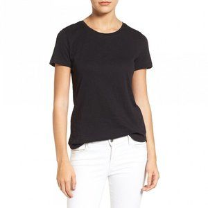 NWT Caslon Slub Crewneck T-Shirt Small Black